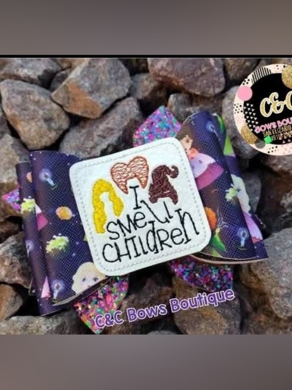 Handmade Hocus Pocus I Smell Children Hair Bow - Sanderson Sisters Halloween